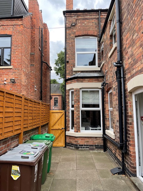 The back door and side gate