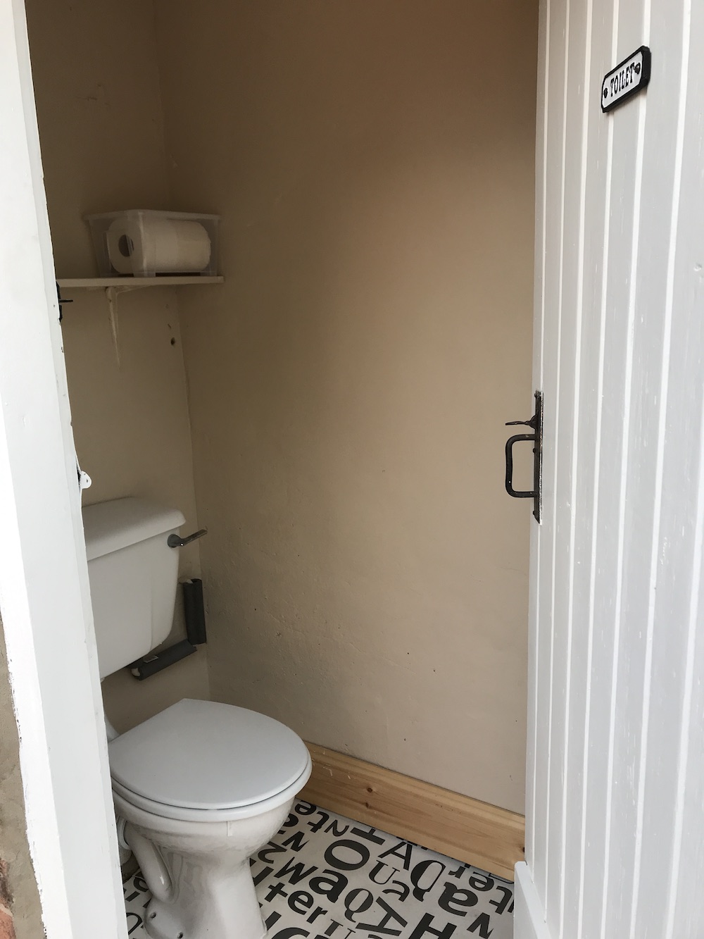 Interior of the privy